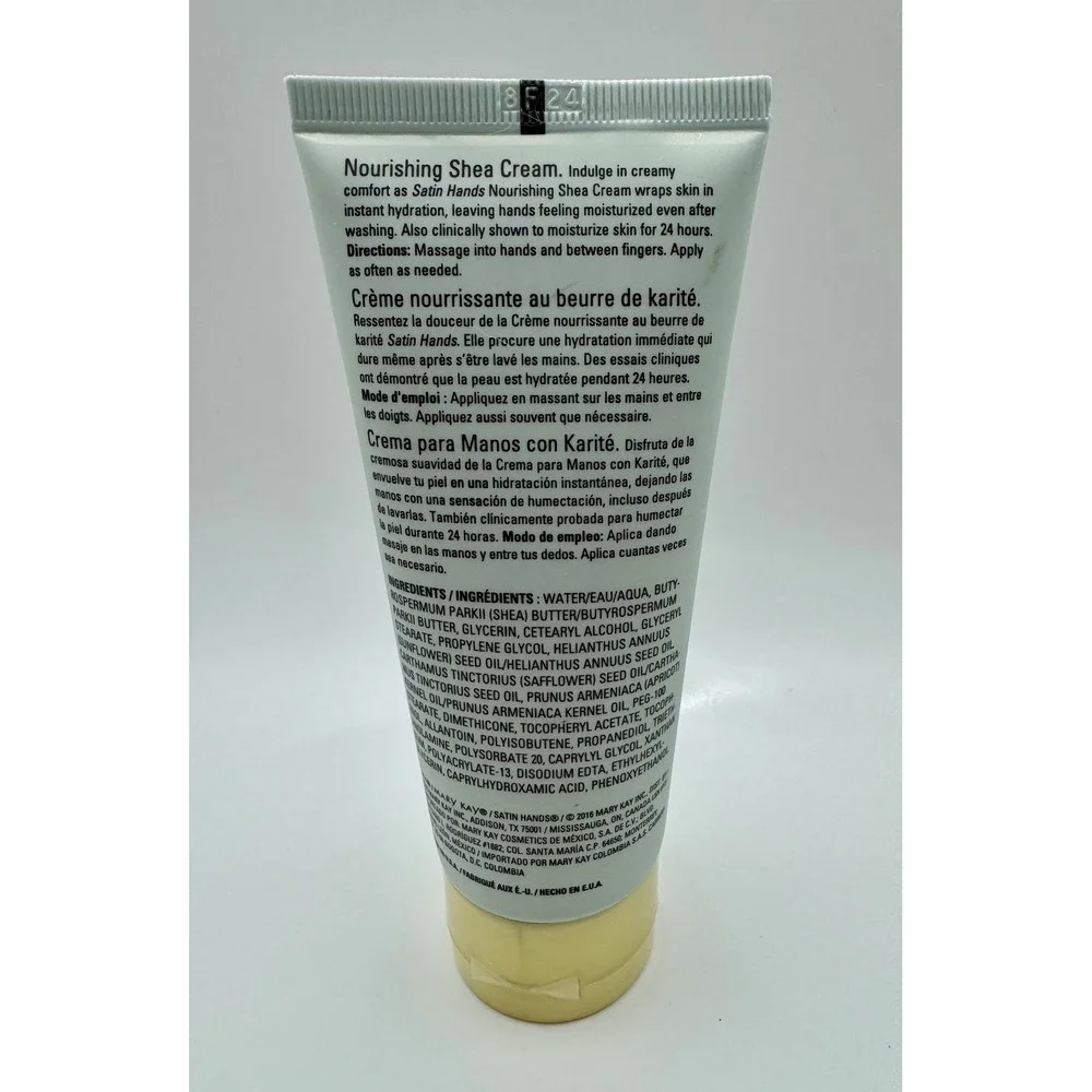 Mary Kay Satin Hands Shea Cream 3oz Fragrance Free‎ Nourishing New